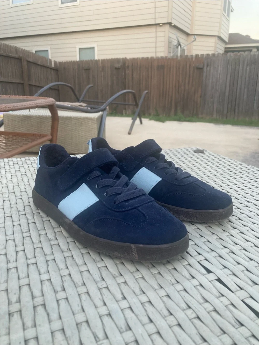 H&M Black and Light Blue Sneakers